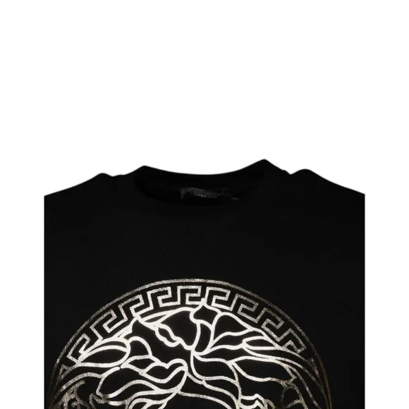 Versace Black Medusa Fleece Men Crew Neck Sweatshirt Sweater - Picture 3 of 6